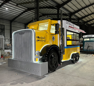 Food trailer kitchen interior