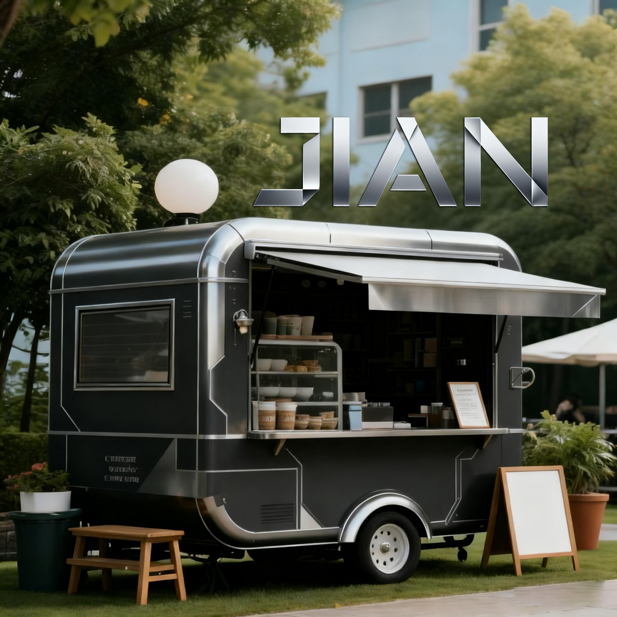 Compact food trailer for small events