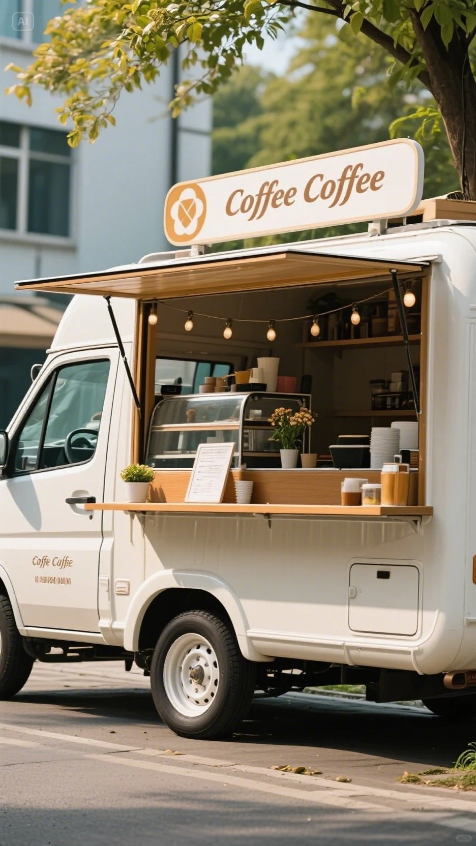 Standard food trailer with expanded kitchen
